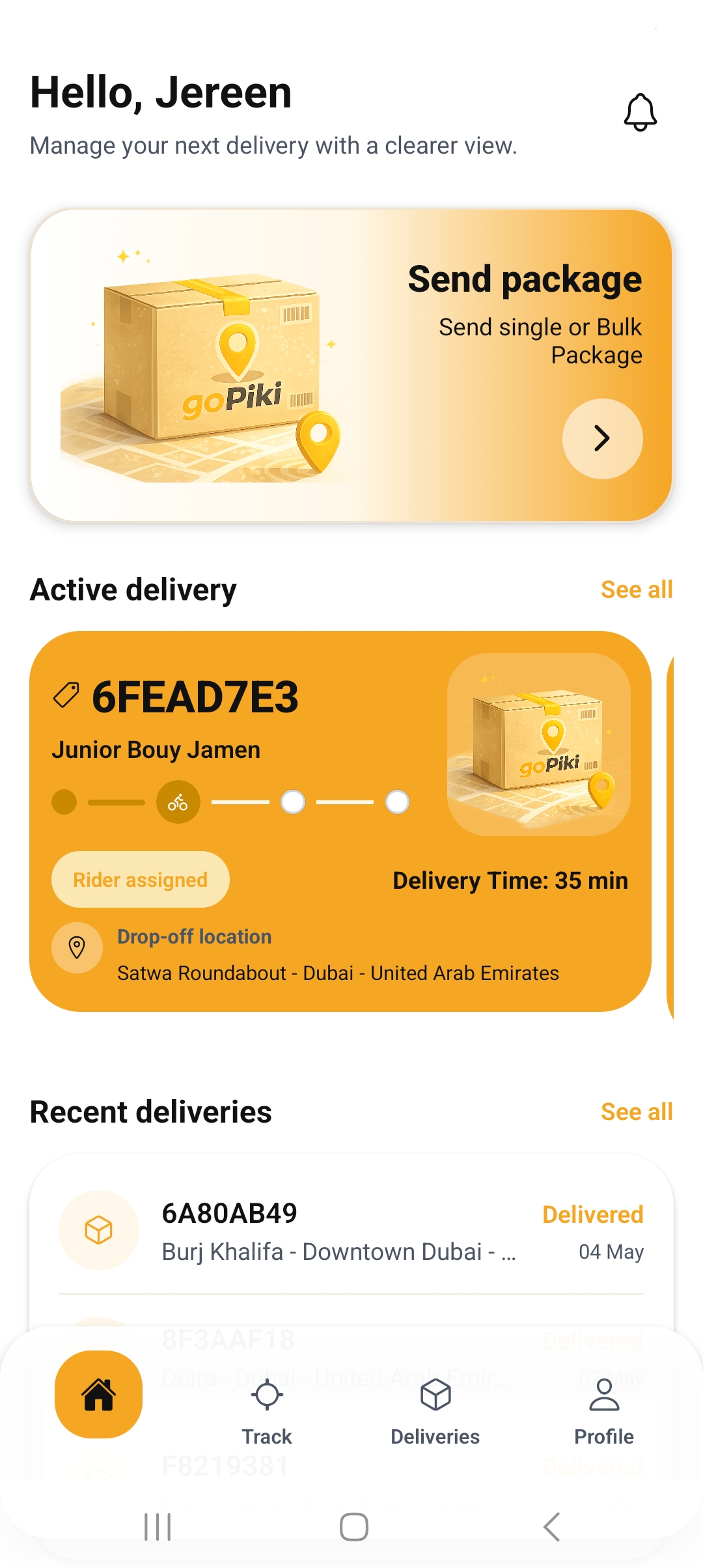GoPiki live tracking