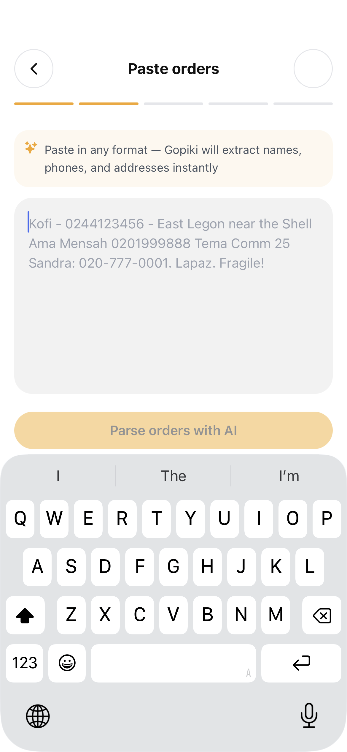 Batch tracking summary